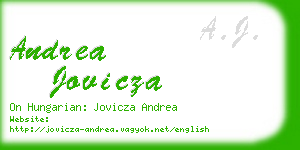 andrea jovicza business card